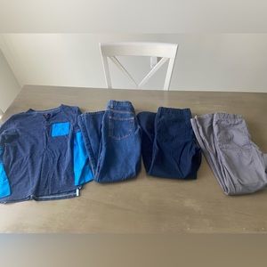 Cat and Jack lot of boys pants and shirt size 12